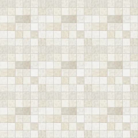 Seamless white zellige tile texture in stack bond, 98 × 98 mm tiles with 2.5 mm off-white grout, shown as a 3×3 repeat