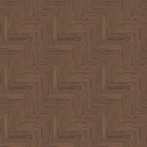 Seamless walnut herringbone parquet texture in herringbone, 70 mm wide quarter-sawn boards 420 mm long, one repeat 840 × 840 mm, shown as a 3×3 repeat