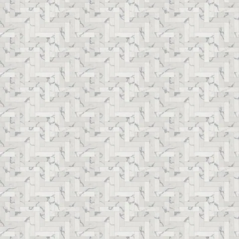 Seamless carrara marble herringbone tiles texture, one repeat 1.2 m × 600 mm, shown as 3 × 6 repeats