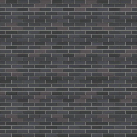Seamless blue engineering brick texture in running bond, 215 × 65 mm bricks with 10 mm grey mortar, shown as a 3×3 repeat
