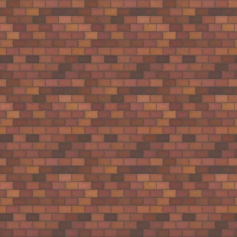 Seamless clay plain roof tiles texture in running bond, 161 × 96 mm tiles with 4 mm charcoal grout, shown over a 3 m square