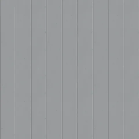 Seamless zinc standing seam texture, satin finish, one repeat 1.29 m × 1.2 m, shown over a 3.87 m square