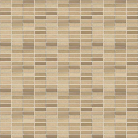 Seamless buff brick, stack bond texture in stack bond, 215 × 65 mm bricks with 10 mm off-white mortar, shown as a 3×3 repeat