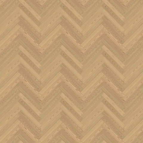 Seamless oak herringbone parquet texture in herringbone, 70 mm wide flat-sawn boards 490 mm long, one repeat 693 × 792 mm, shown over a 2.376 m square